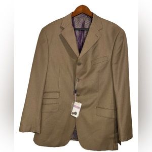 Earvin Magic Johnson Houndstooth Valentino Sports Coat Blazer Size 44 L NWT